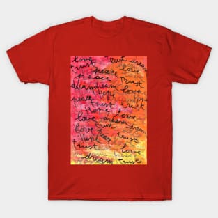 peace,dream,trust,hope,love - 1 T-Shirt